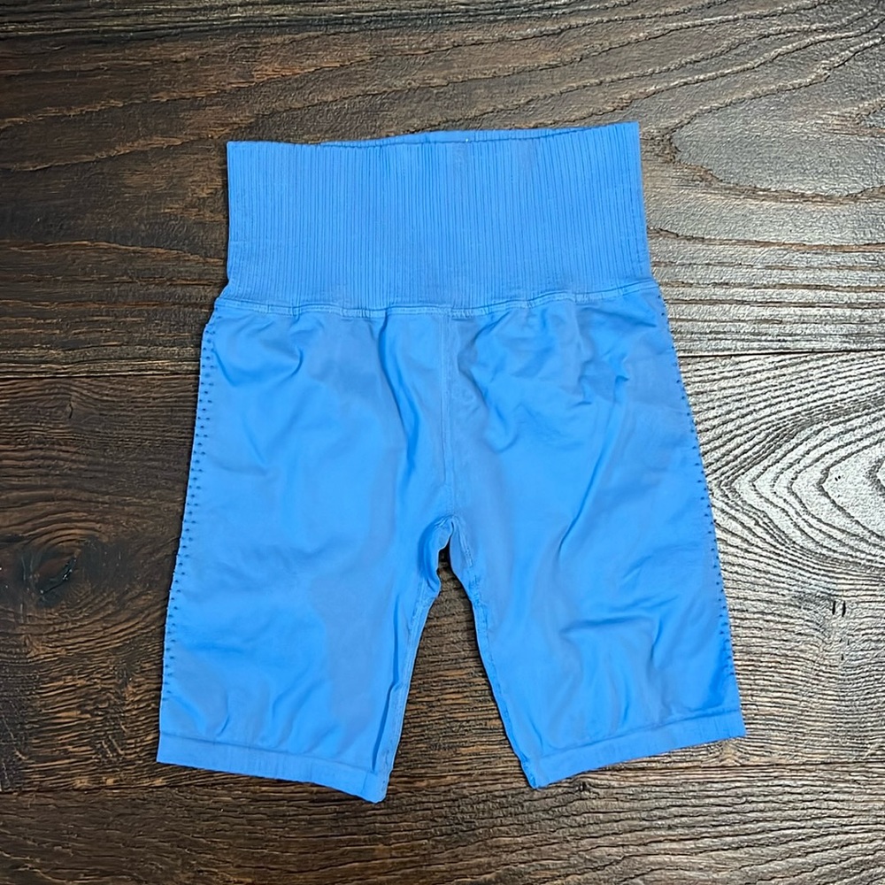 FP Movement Good Karma Bike Shorts Blue Sz M/L